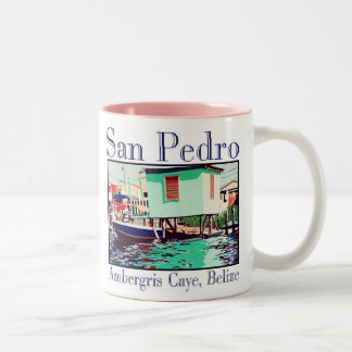 Laguneseitenbootshaus Zweifarbige Tasse