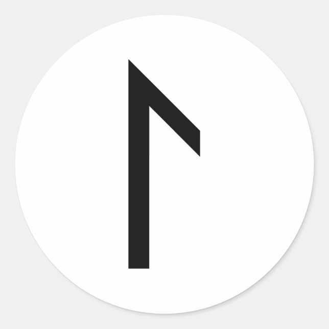 LAGUZ RUNE RUNDER AUFKLEBER (Vorderseite)