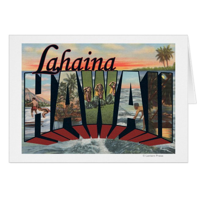 Lahaina, Hawaii - Scènes de grandes lettres (Devant horizontal)