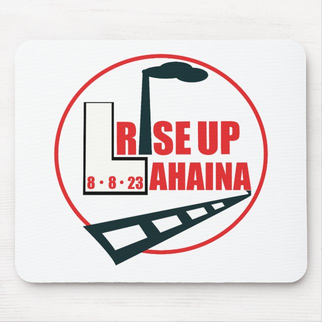 Lahaina Iconische Sehenswürdigkeiten aufziehen Mousepad (Vorne)