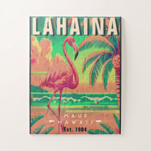 Lahaina Maui Hawaii Retro Flamingo Souvenir 1950er