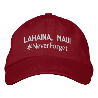 Lahaina, Maui #NeverForget Adjustable Bestickte Baseballkappe