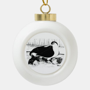 Lahore-Tauben 1980 Keramik Kugel-Ornament