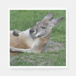 Laid-back Kangaroo Serviette