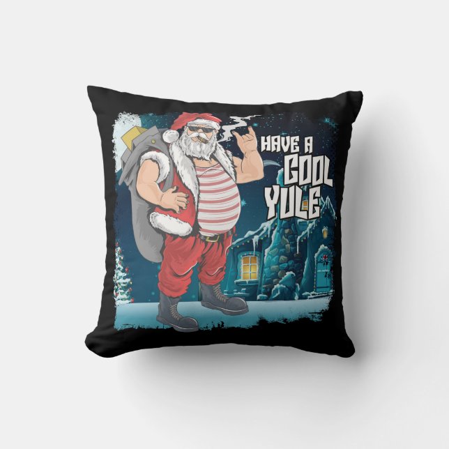 Laid Back Santa Claus Haben Sie Cooles Weihnachten Kissen (Vorderseite)