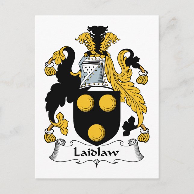 Laidlaw Familienwappen Postkarte (Vorderseite)
