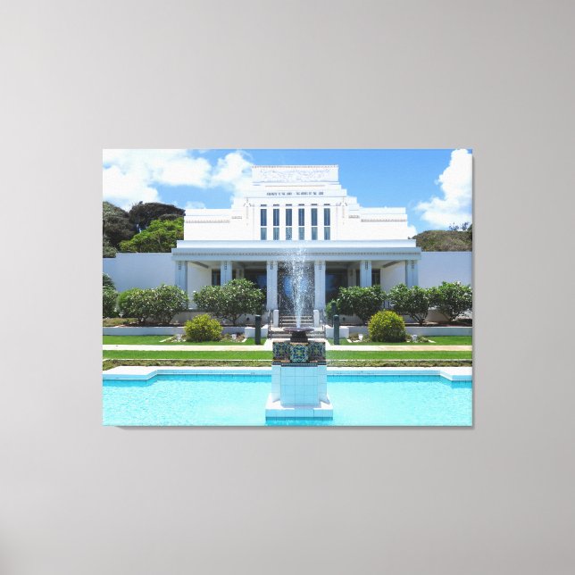 Laie, Hawaii Mormon Temple Leinwanddruck (Vorderseite)