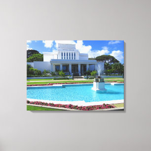 Laie, mormonischer Tempel Hawaiis Leinwanddruck