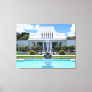 Laie, mormonischer Tempel Hawaiis Leinwanddruck