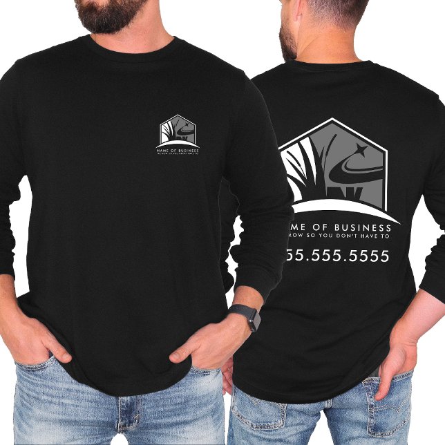 Laienpflege-Landschaftslogo Langlebigkeit T-Shirt (Von Creator hochgeladen)