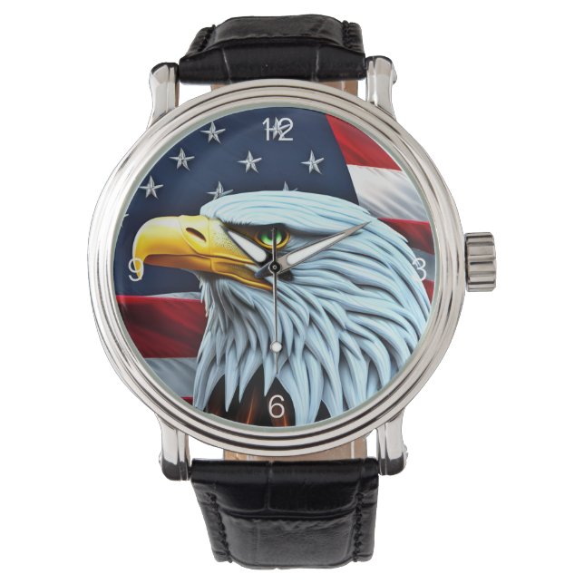 L'aigle américain coloré avec montre (devant)