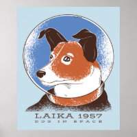 Laika sowjetischer Weltraumhund 1957