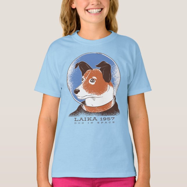 Laika sowjetischer Weltraumhund 1957 T-Shirt (Vorderseite)
