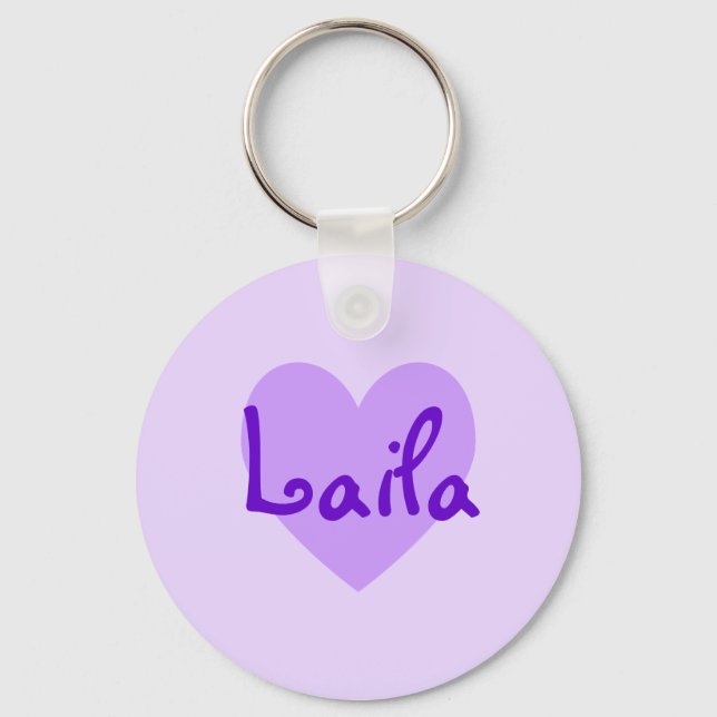 Laila in Lila Schlüsselanhänger (Vorderseite)