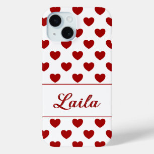 Laila - Individuelle Name - Rotherz Polka Dot Patt Case-Mate iPhone Hülle