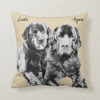 Laila- und Aspenneufundland Mädchen Kissen
