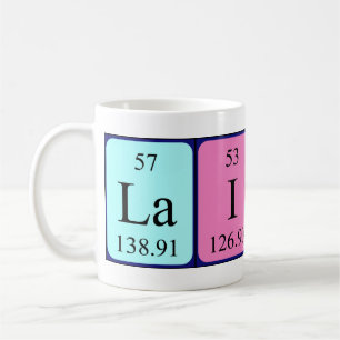 Lailah nom de table périodique tasse