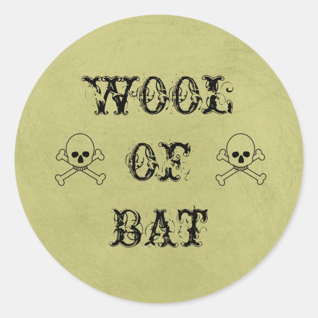 Laine de chauve-souris Étiquette Halloween Potion  (Devant)