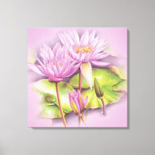 Laine d'eau fleurs violet motif de toile florale