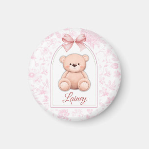 Lainey Benutzerdefiniertes rosa Teddy-Bär-Kinder Magnet