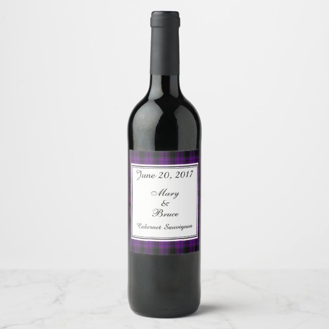 Laird Scottish Wedding Wine Label Weinetikett (Vorderseite)