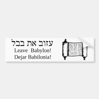 Laisse Babylon ! Sticker pare-chocs (blanc)
