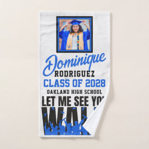 Laisse-moi te voir marcher   Funny Blue Photo Grad