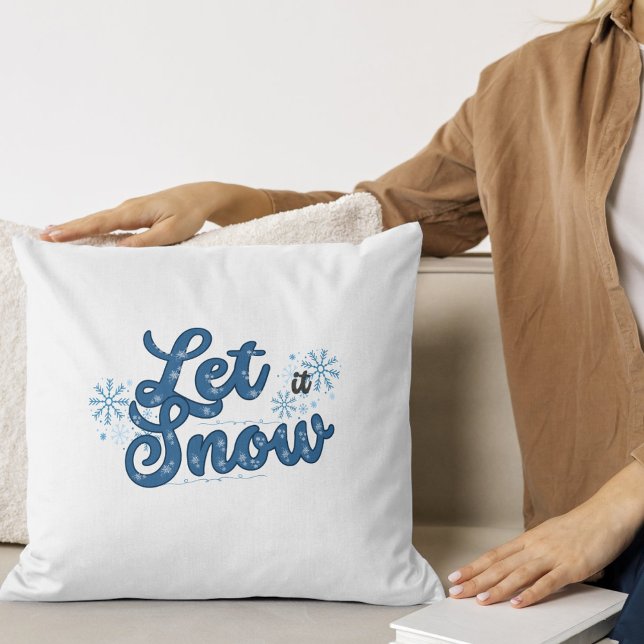 Laisser il neige Coussin hiver (Créateur téléchargé)