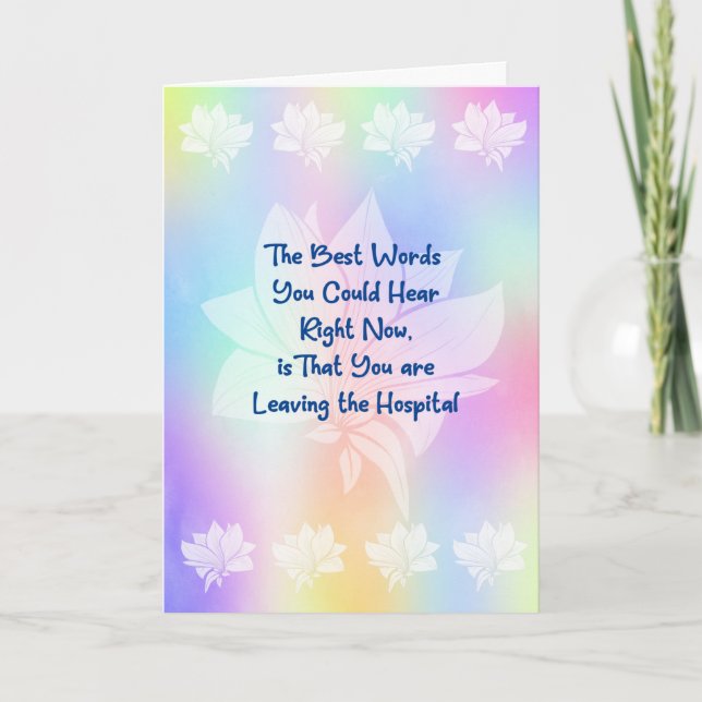Laisser la carte hôpital Rainbow Design (Devant)