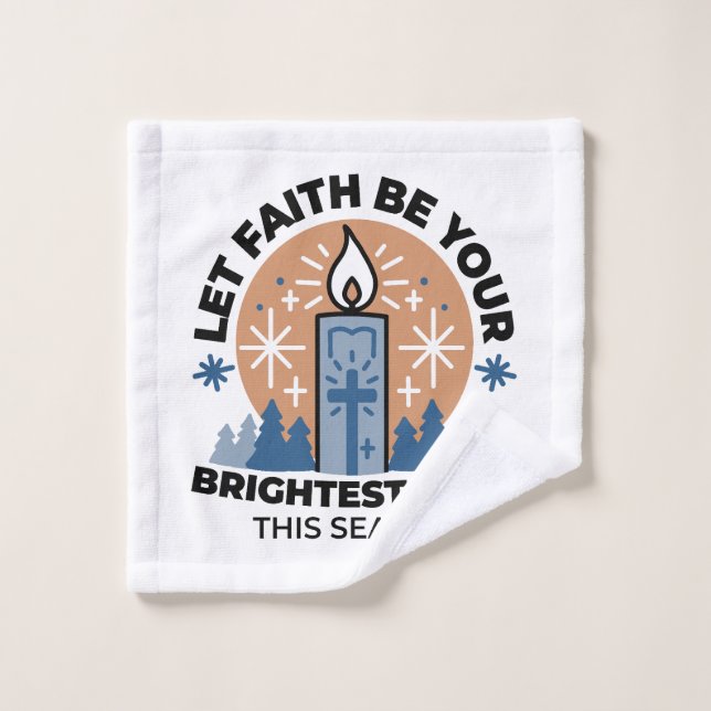 Laisser la foi briller : Thème hiver (Gant de toilette)