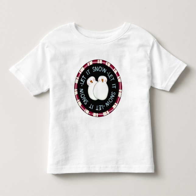 Laisser la neige Tshirts et cadeaux de vacances (Devant)
