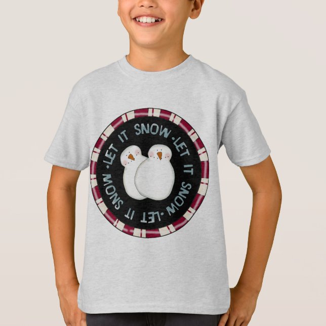 Laisser la neige Tshirts et cadeaux de vacances (Devant)