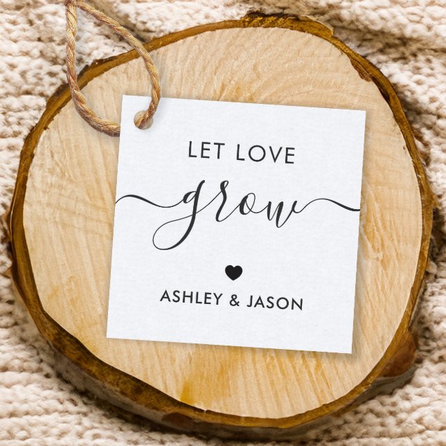 Laisser l'amour grandir, étiquette cadeau Plante,  (Créateur téléchargé)