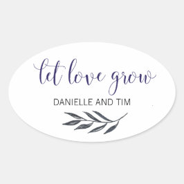 Laisser l'amour grandir Stickers Étiquette Mariage