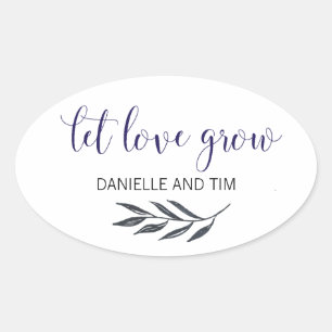 Laisser l'amour grandir Stickers Étiquette Mariage