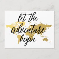 Laisser l'aventure commencer Graduation Carte post