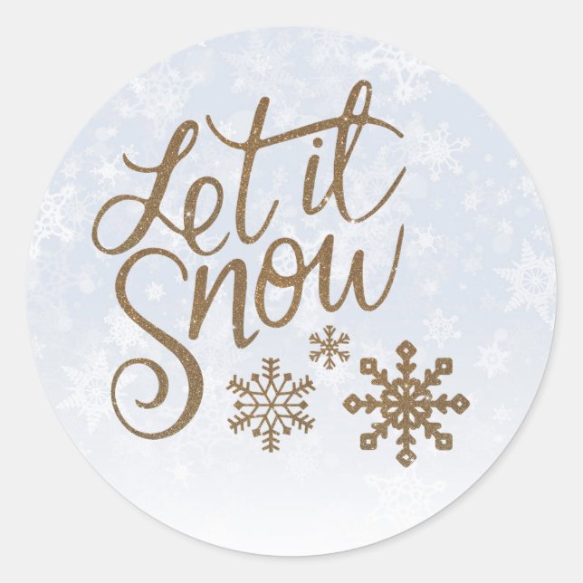 Laisser-le Stickers Neige (Devant)