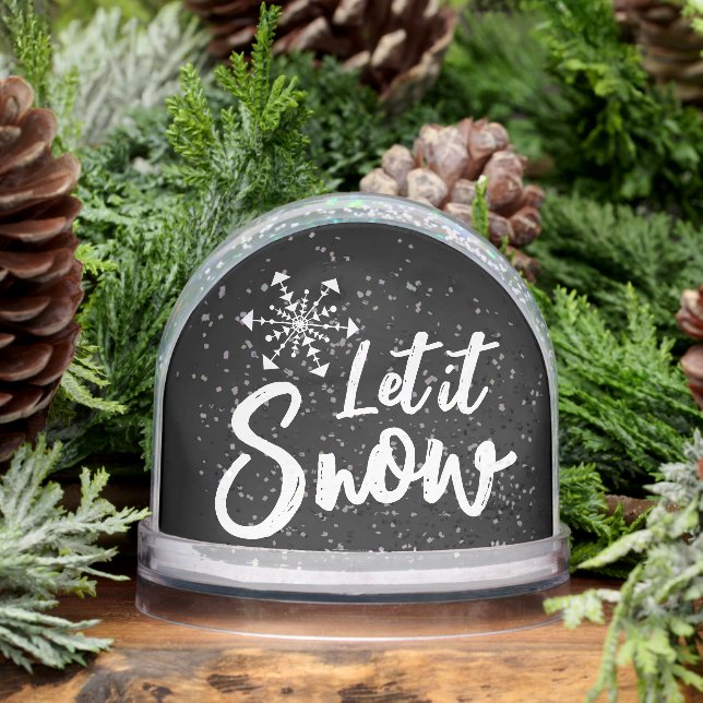 Laisser Neige Flocon Noir Et Blanc Hiver (Hiver)