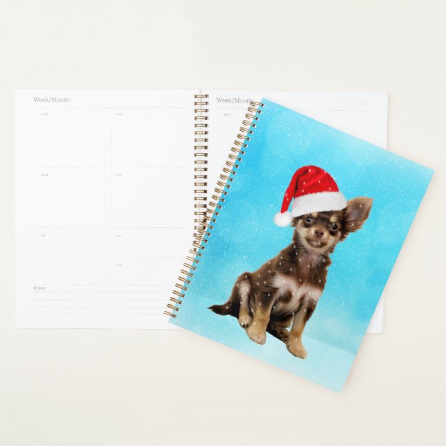 Laisser neiger Noël Chihuahua Chig porter le Casqu (Devant avec enveloppe)