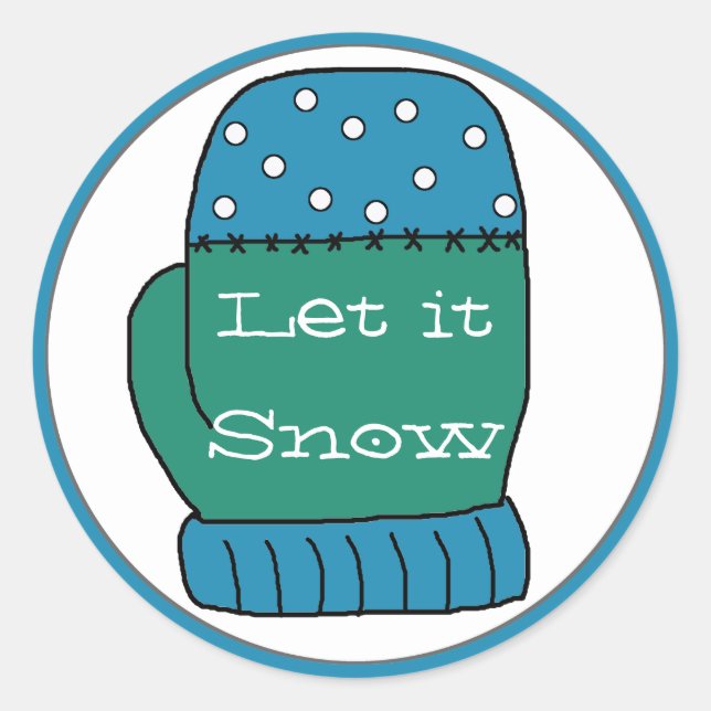Laisser neiger Stickers Noël (Devant)