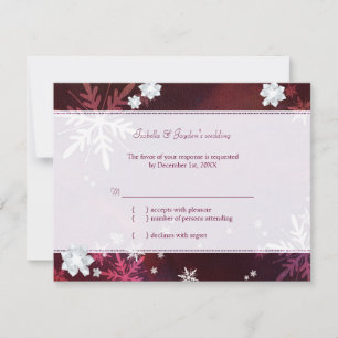 Laisser neiger Stylish Winter Bling Wedding RSVP