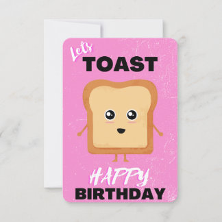 Laisser Toast Plain rose joyeuse carte de voeux d'