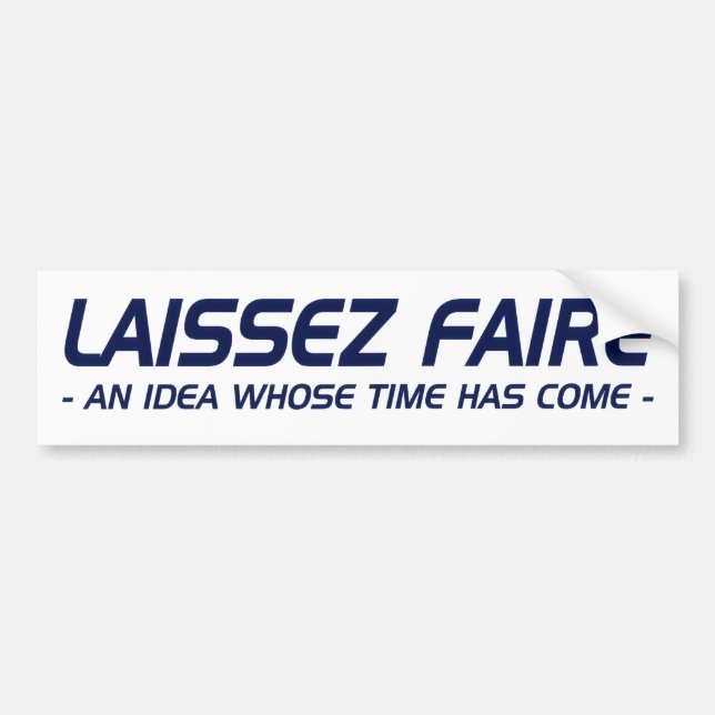 Laissez Faire Autoaufkleber - Weiß (Vorne)