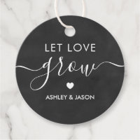 Laissez grandir l'amour, étiquette cadeau Plante, 