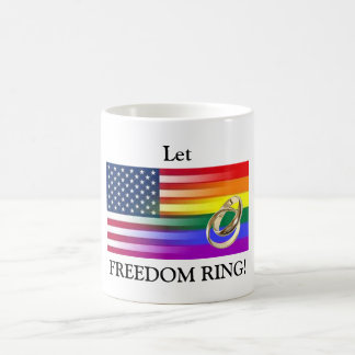 laissez la tasse de café d'égalité de mariage