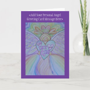 Laissez l'amour laisser Dieu Angel Cartes de voeux