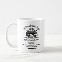 laissez l'aventure commencer la tasse mariage