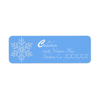 Laissez-le Bleu des neiges Étiquettes de adresse