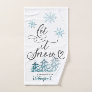 Laissez-le neiger élégant Noël personnalisé