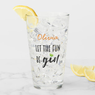 Laissez le plaisir être en verre personnalisé